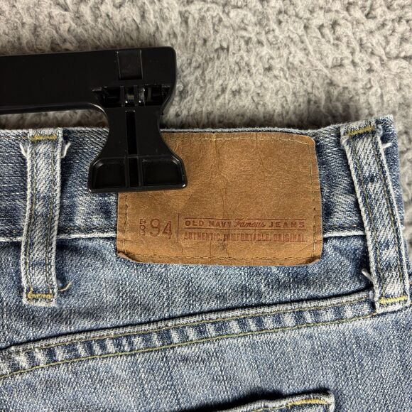 Old Navy Loose Straight Jeans Men’s 36x32 Light Wash Distressed - Picture 8 of 12